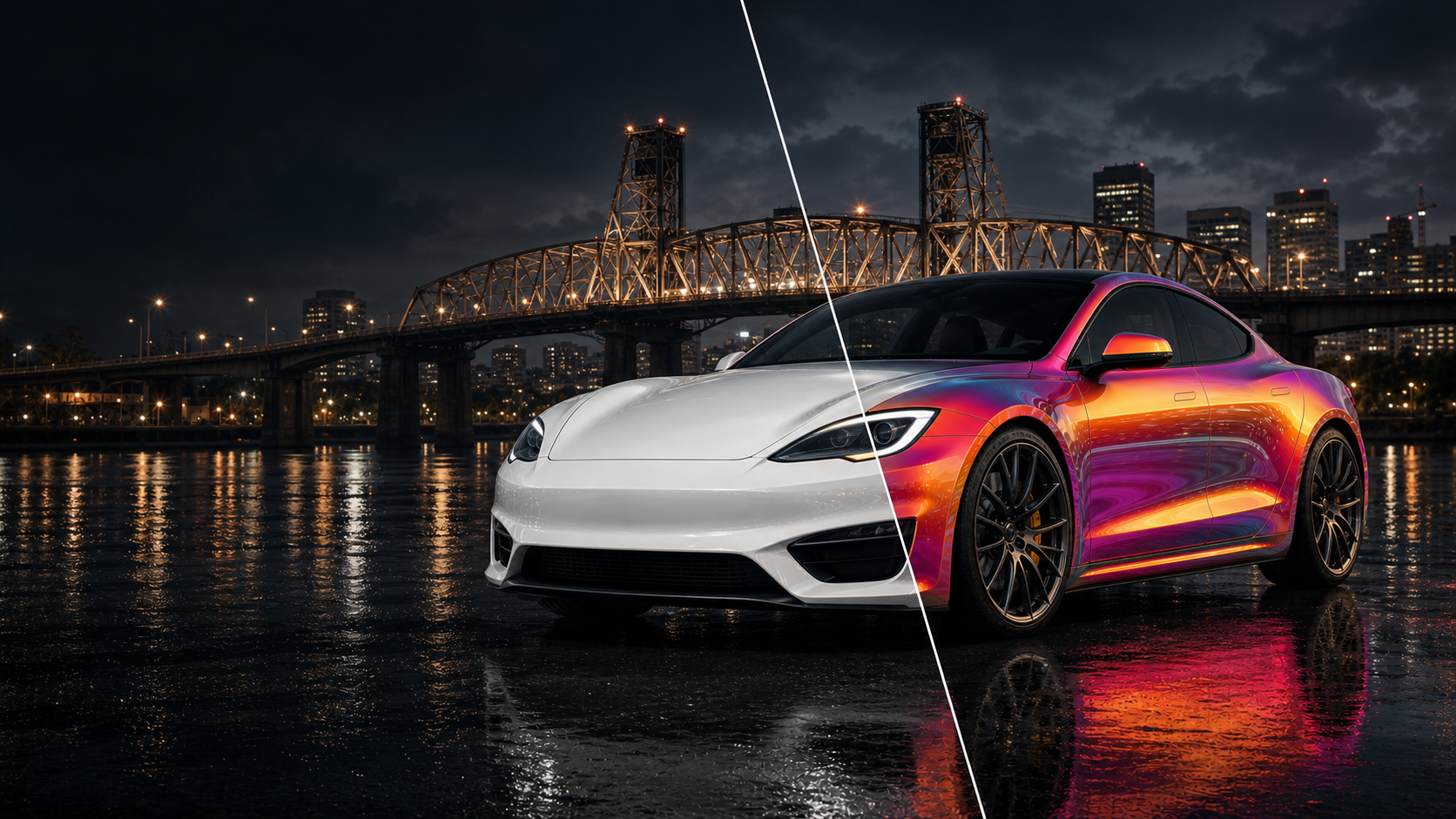 Luxury vehicle with a premium wrap in Portland